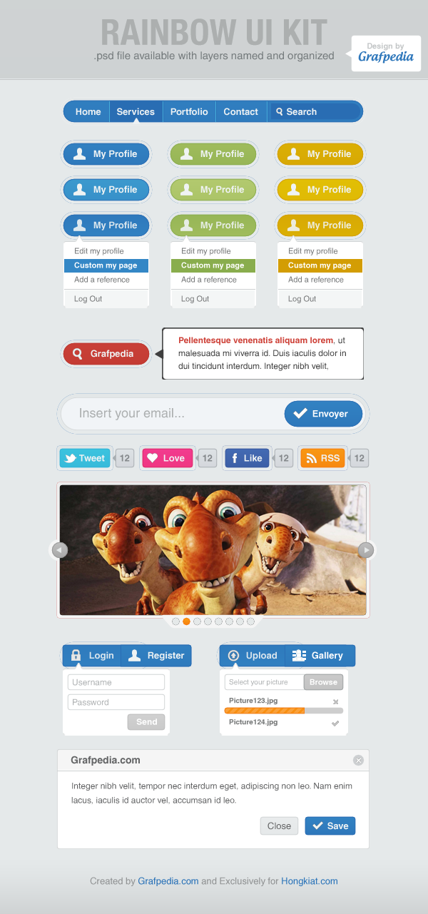 网页ui设计源文件素材