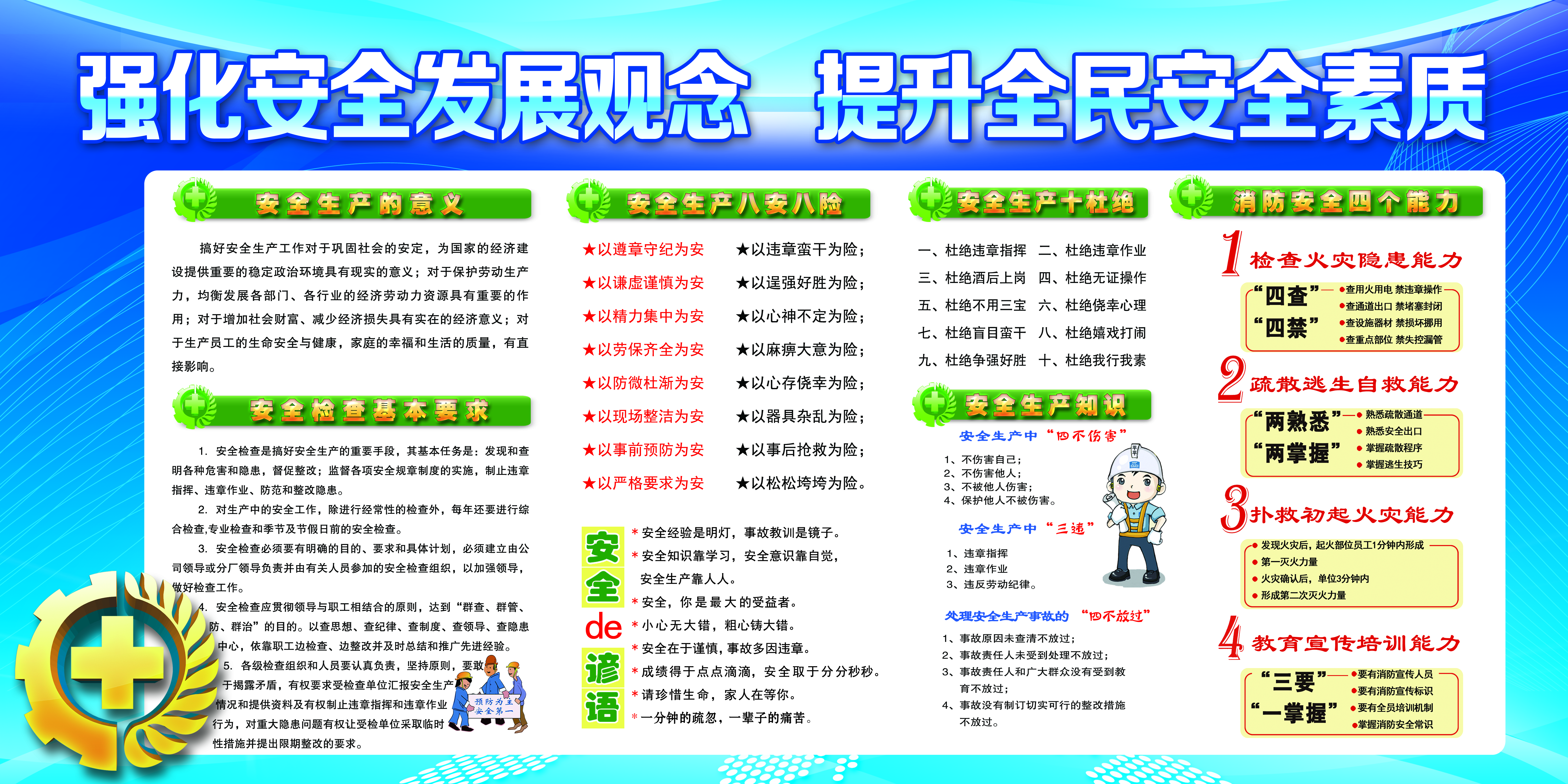 安全生产知识psd宣传栏